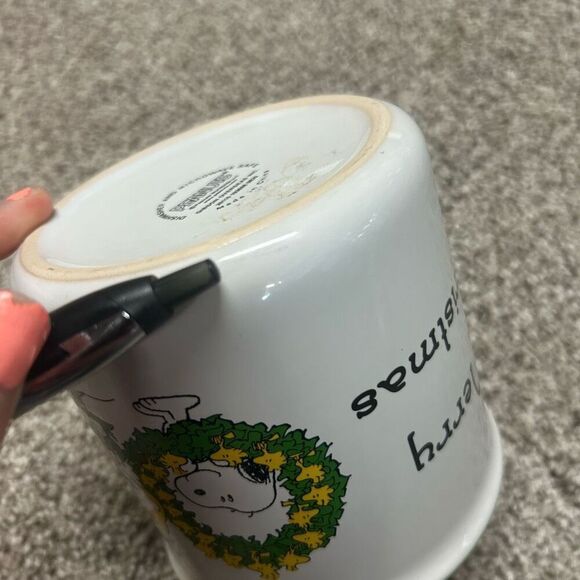 “Merry Christmas” Peanuts White Green Coffee Mug - Picture 9 of 9